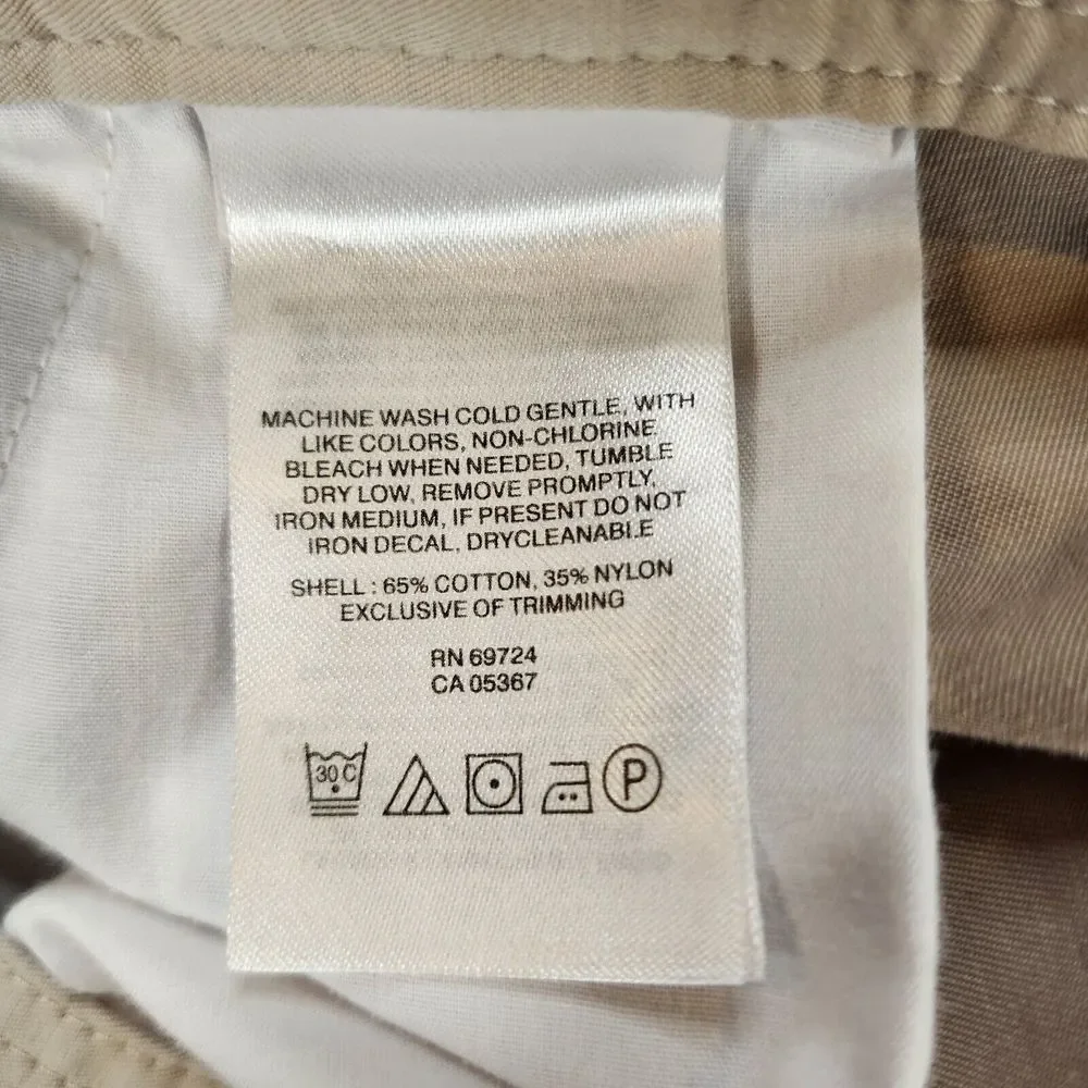 Columbia Shorts Men 42 Beige Cargo Zip Pocket Cotton Nylon Hiking Fishing Casual
